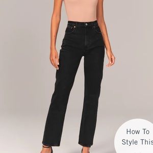 90s Abercrombie high waisted straight leg jeans, never worn